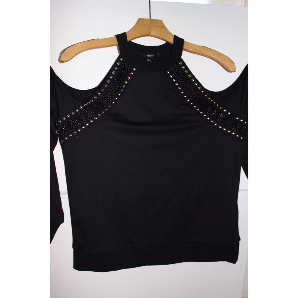 New Forever 21 Black Long Sleeve Top